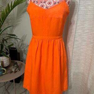 Orange Sleeveless Dress J Crew